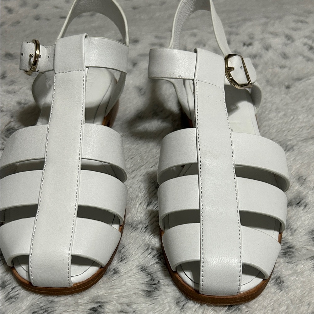 Elegant White Strappy Sandals